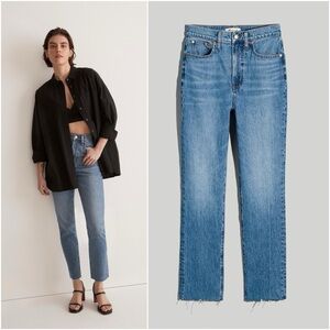 NWT Madewell The Perfect Vintage Jean in Earlside Wash: Raw-Hem Edition, Size 33